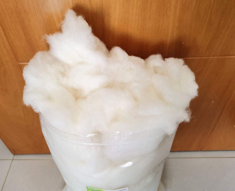 iMongol Carded Lambs Wool Stuffing Batting for Needle Felting, Knitted Crafts, Bright Creations, Pillow Filler, Stuffed Animals, Cushions,Super Clean Fine, Natural White(1lb) - Image 2